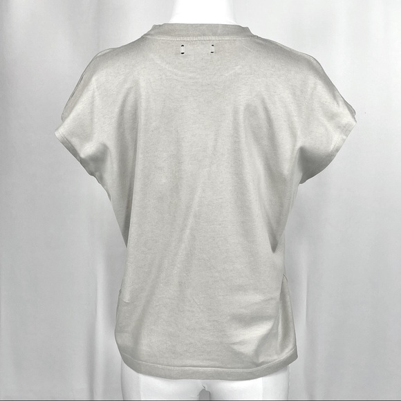 Pangaia Seaweed Fiber Crop Shoulder Tee Stone - Picture 4 of 9